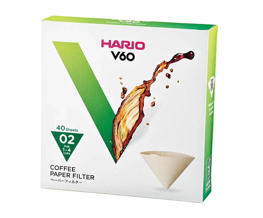 Hario V60 Coffee Filter Papers - Size 02 - Brown (40 pack)